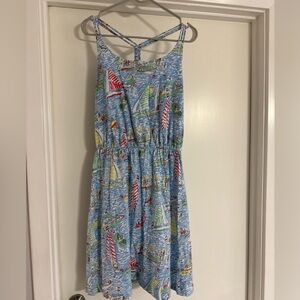 Lily Pulitzer Nautical Print with Braided Strap and Stretchy Waist Size Small